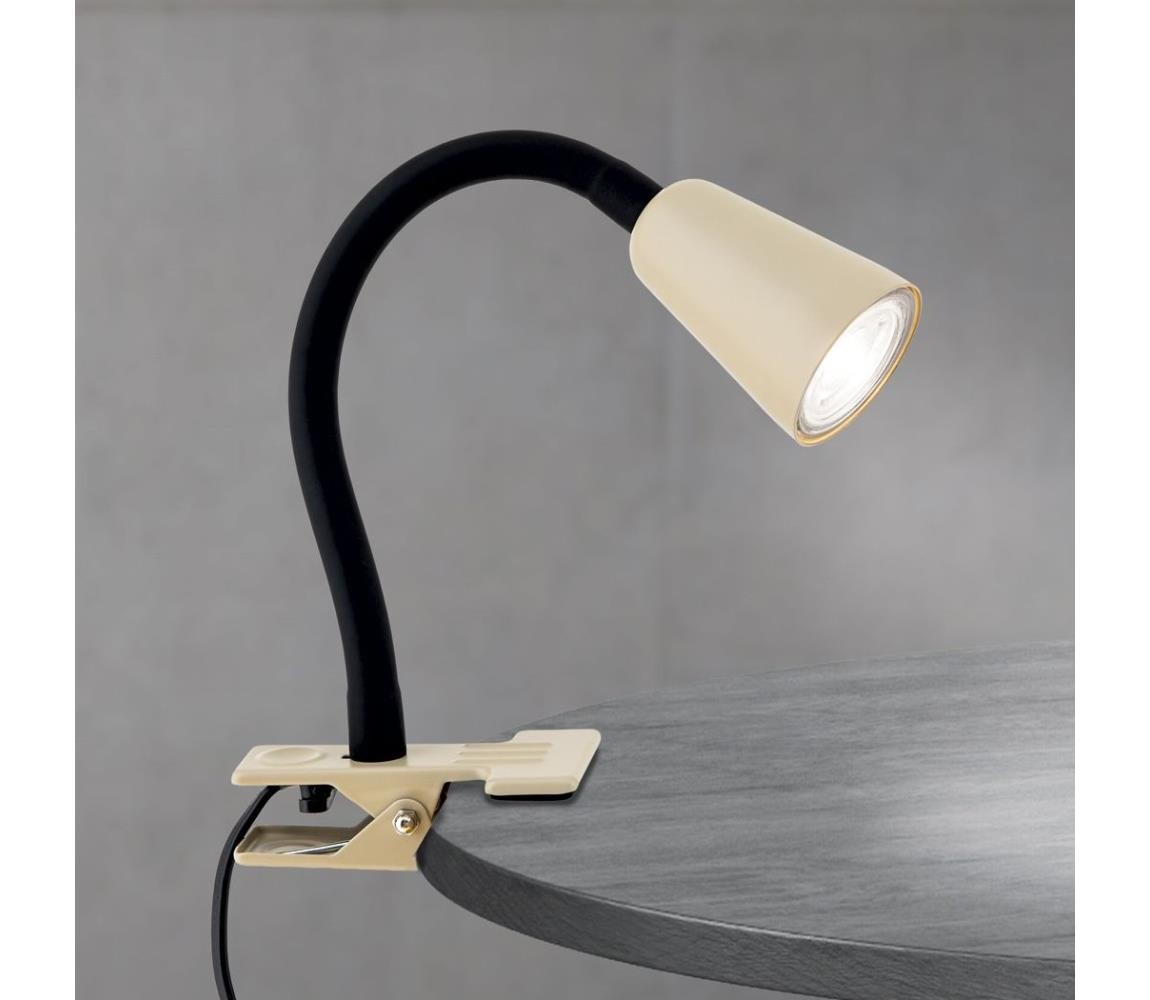 Orion - Flexibilní stolní lampa s klipem DOTTY 1xGU10/10W/230V béžová/černá LA 4-1232/1 khaki