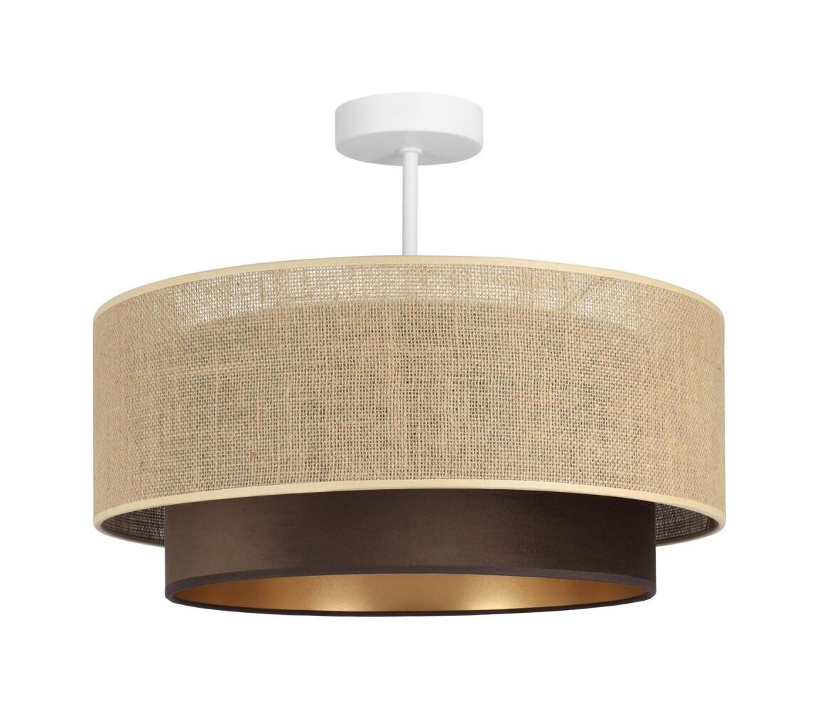 Přisazený lustr SARTA 1xE27/60W/230V hnědá/juta H0192