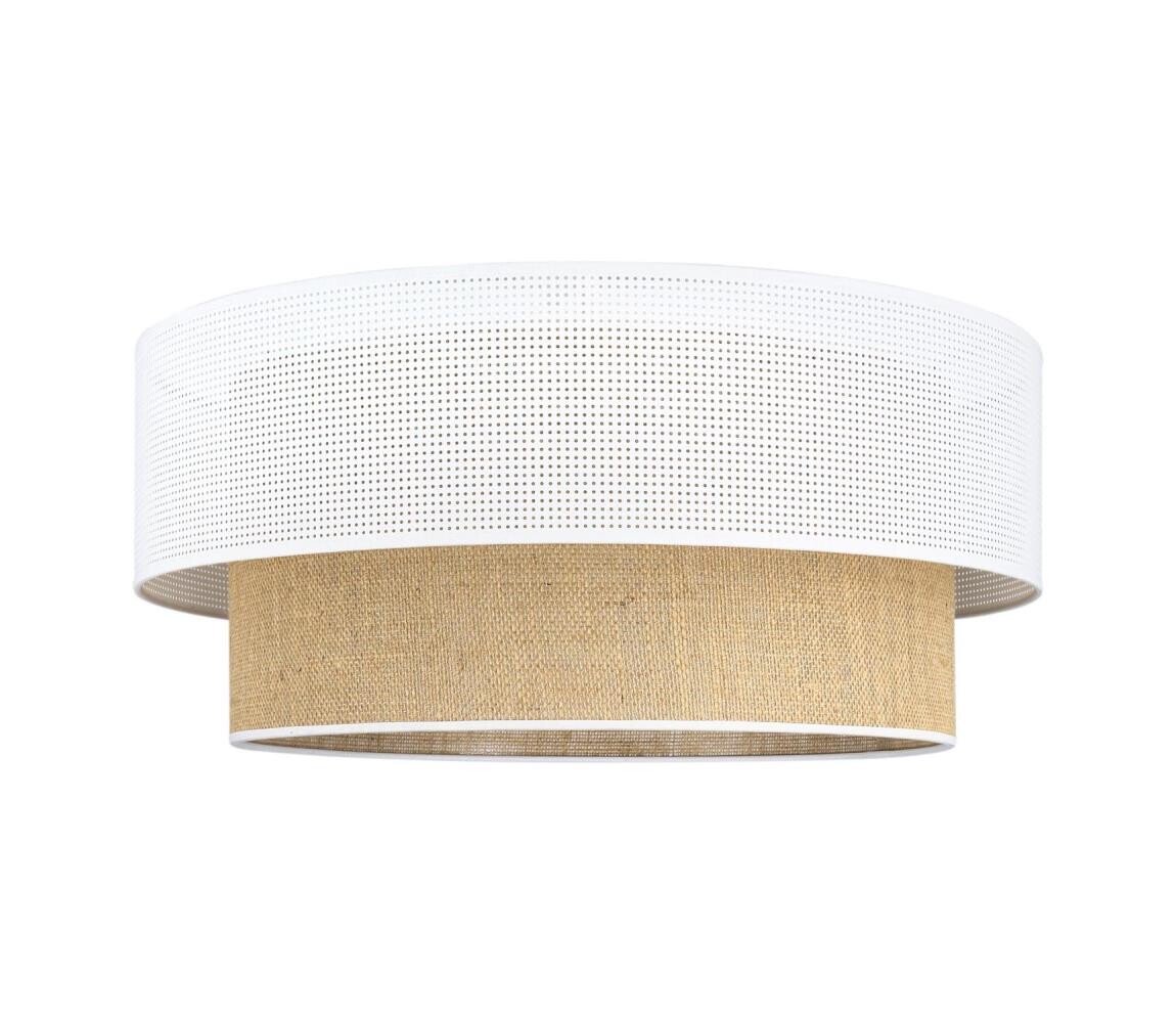 Stropní svítidlo BORHO 1xE27/60W/230V pr. 40 cm bílá/juta 0250