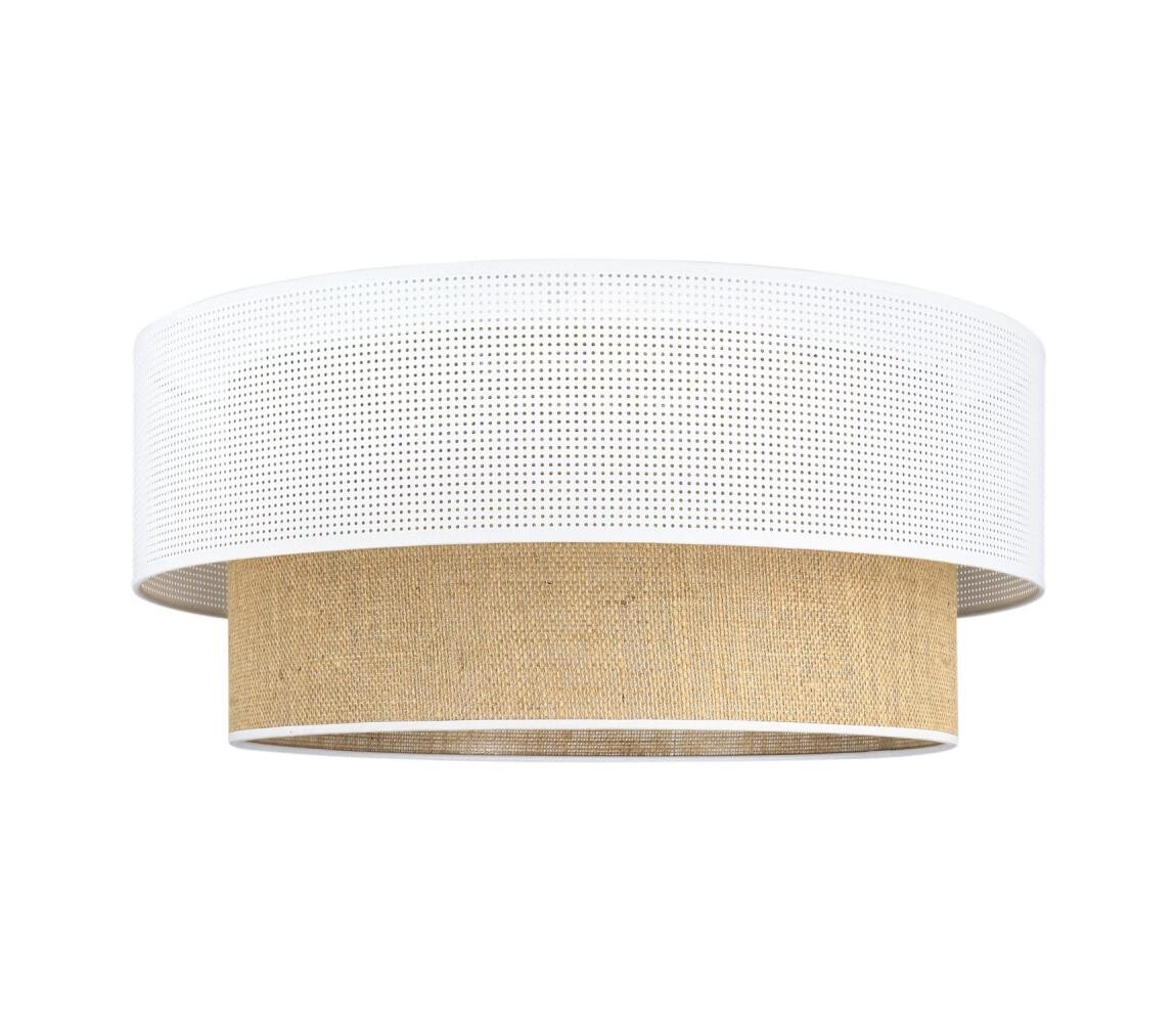 Stropní svítidlo BORHO 1xE27/60W/230V pr. 50 cm bílá/juta 0377