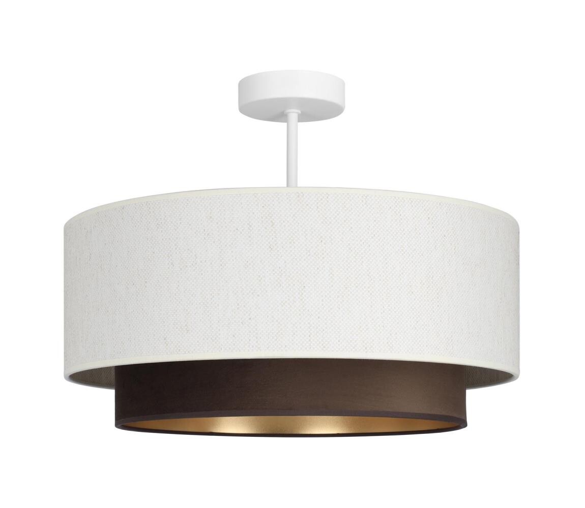 Přisazený lustr NATIA 1xE27/60W/230V bílá/hnědá H0227