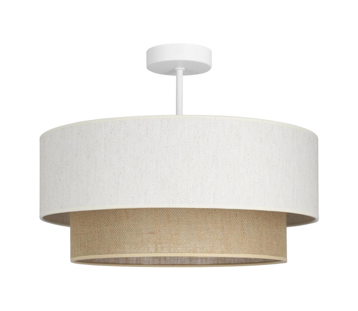 Přisazený lustr NATIA 1xE27/60W/230V bílá/hnědá H0242