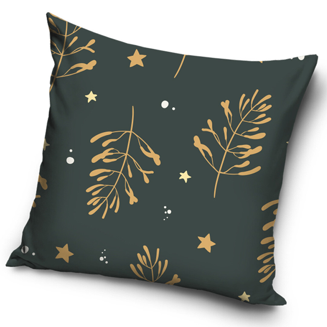 TipTrade Vánoční povlak na polštářek 40x40 cm - Šedé kouzlo jmelí