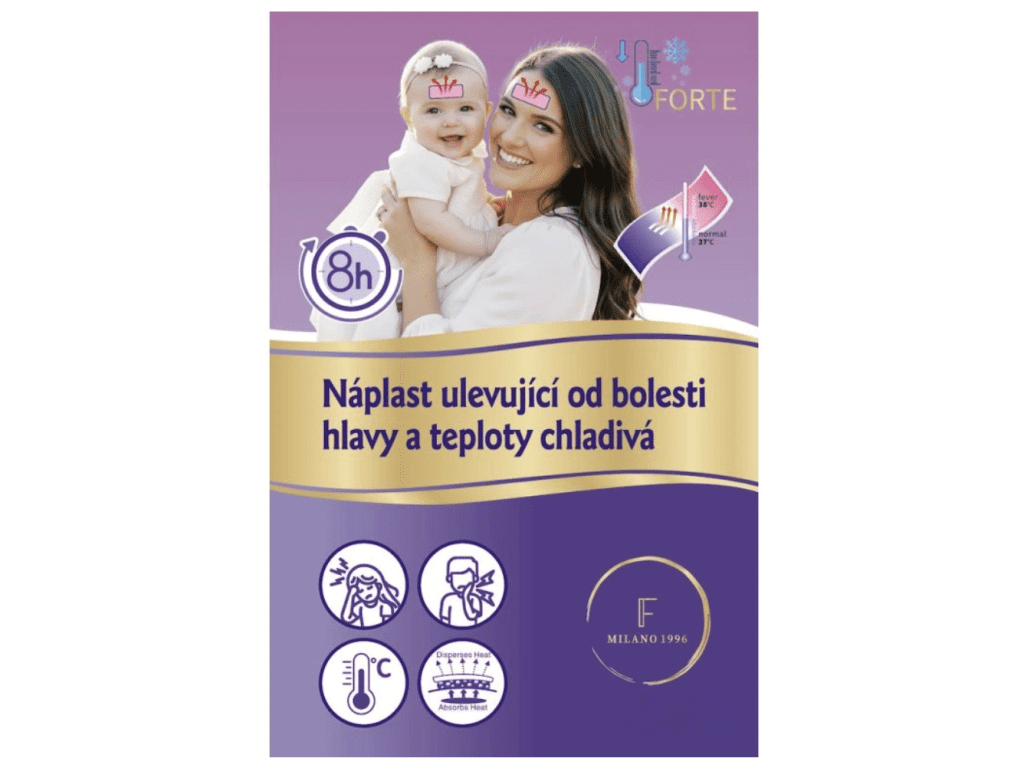 FORTE Náplast ulevující od bolesti hlavy a teploty - 1 ks