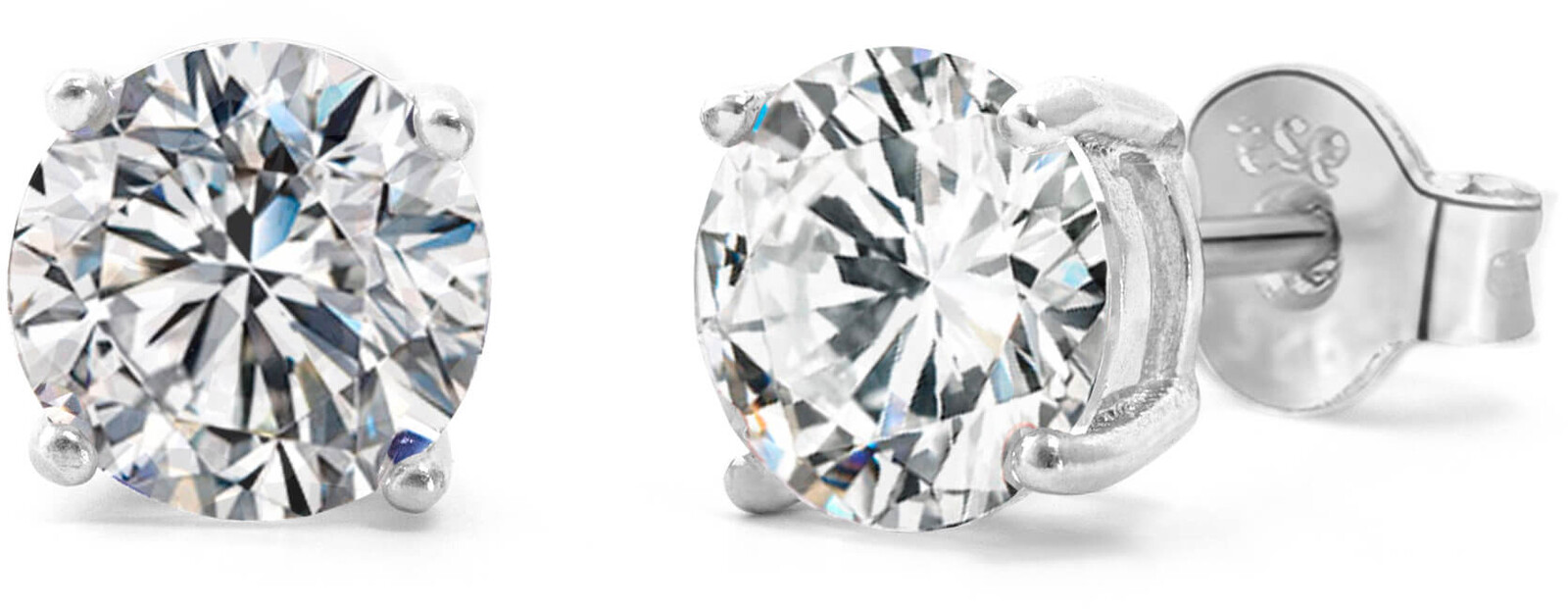 Krásné peckové náušnice s třpytivým zirkonem AGUP Beneto / Průměr: 0,5 cm