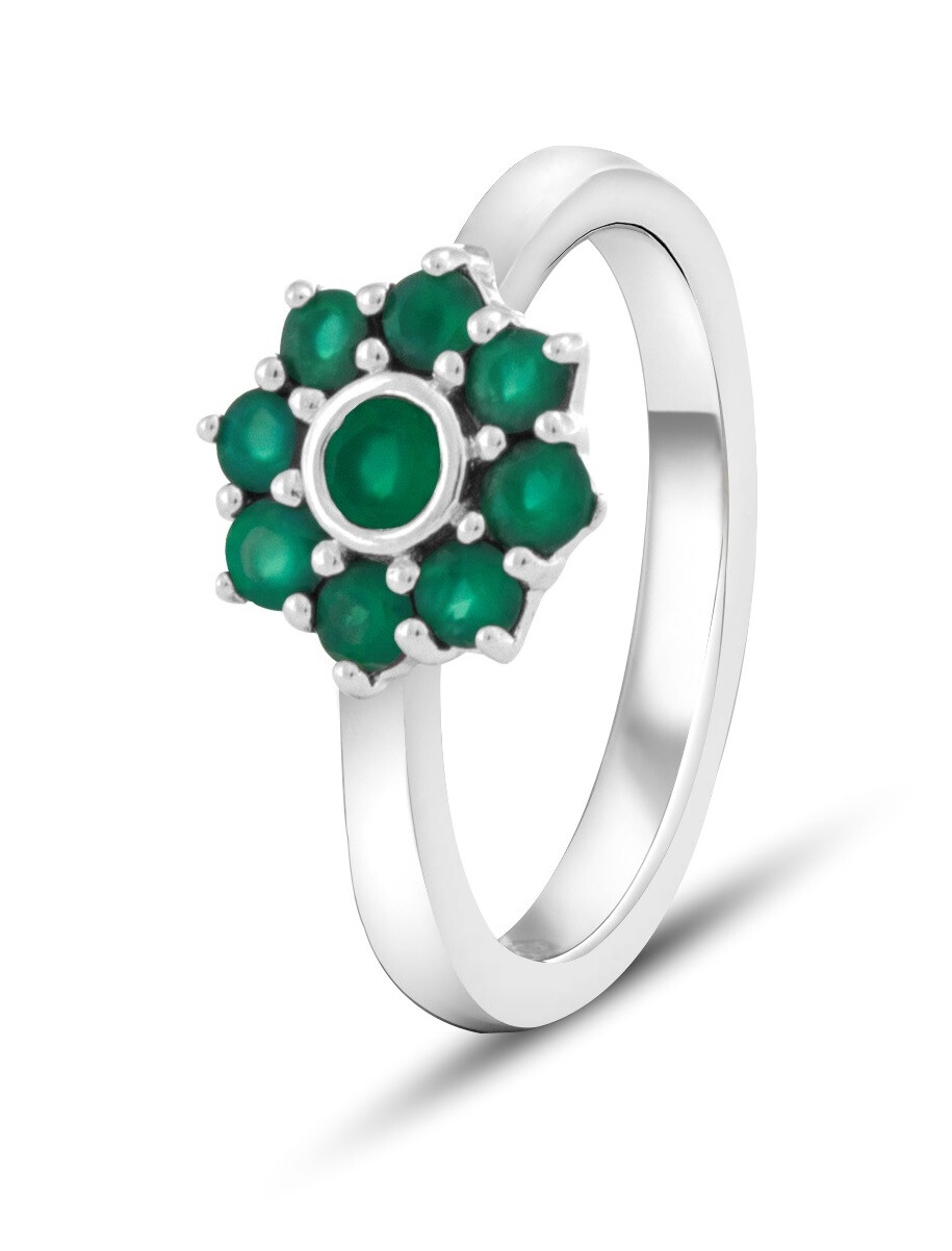 Půvabný stříbrný prsten s achátem ACHAGG1 Beneto Exclusive / Obvod: 56 mm - 56 mm