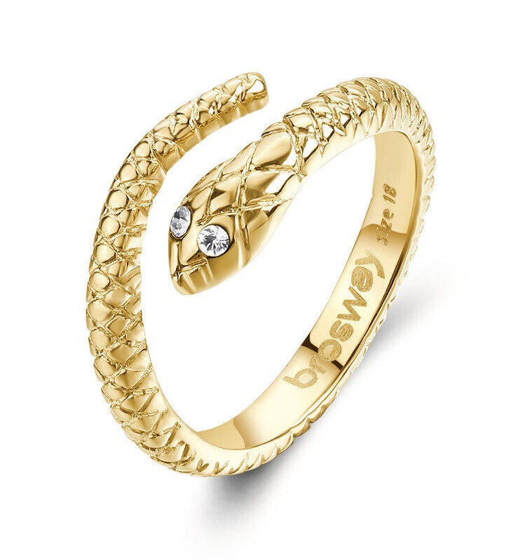 Originální pozlacený prsten Had Chakra BHKR006 Brosway / Obvod: 52 mm - 52 mm
