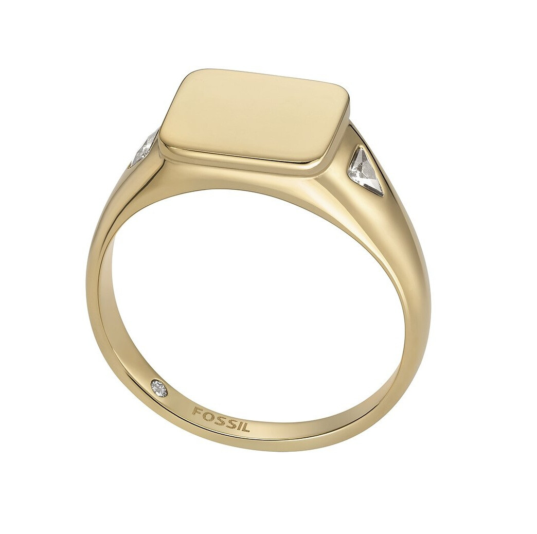 Pozlacený dámský prsten z oceli Ellis JF04791710 Fossil / Obvod: 57 mm - 57 mm