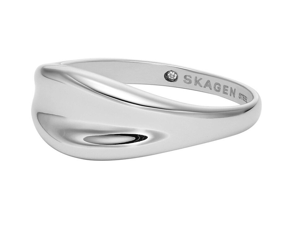 Moderní ocelový prsten pro ženy Anja Pebble SKJ1850040 Skagen / Obvod: 53 mm - 53 mm