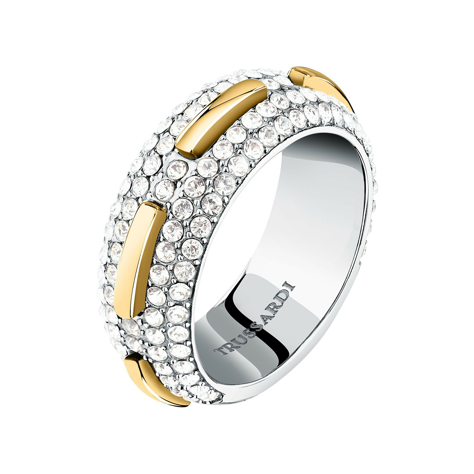 Oslnivý bicolor prsten z oceli Concept TJAYY12012 Trussardi / Obvod: 56 mm - 56 mm