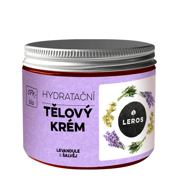 LEROS Hydratační tělový krém BIO (200 ml) - Levandule & šalvěj - s moringovým a sezamovým olejem
