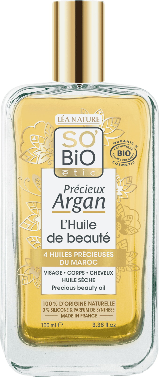 SO’BiO étic Précieux Argan Pěstící olej na tělo, tvář i vlasy BIO (100 ml) - elixír mládí a krásy