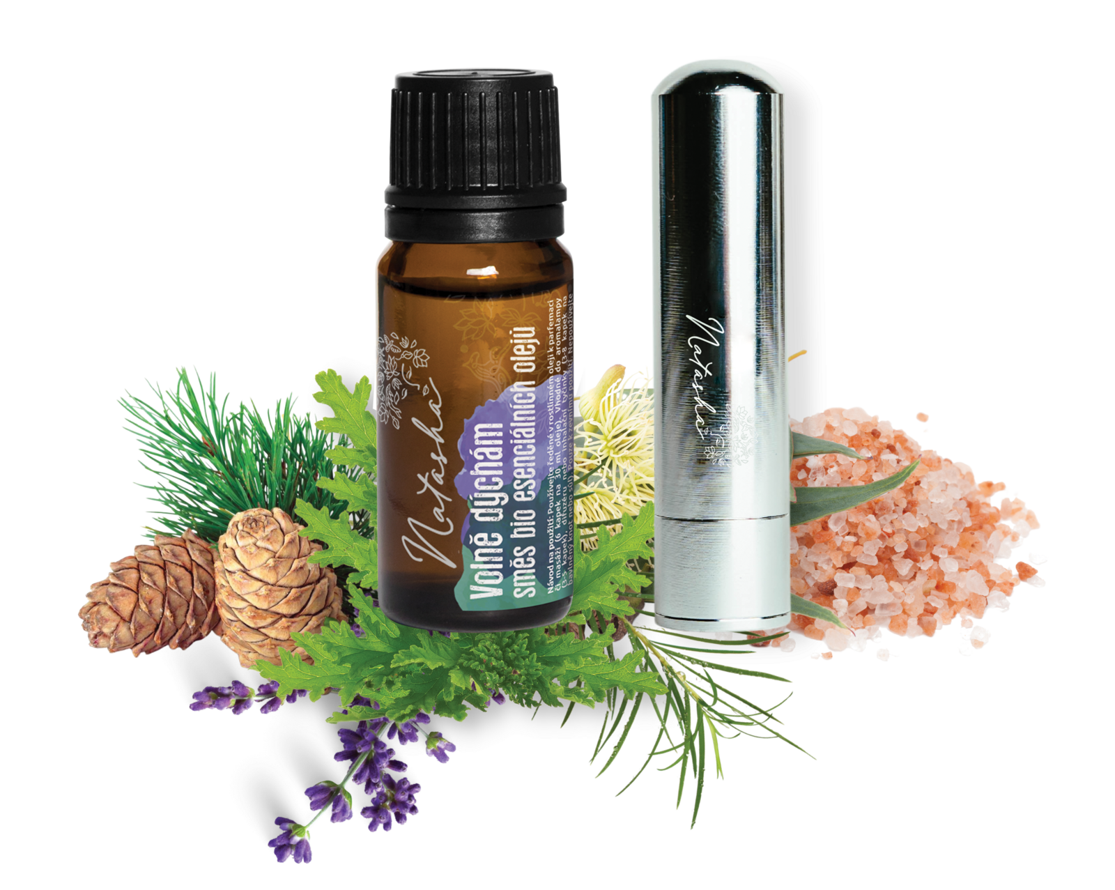 Natasha Aroma sada s inhalátorem - Volně dýchám - uvolní ucpaný nos