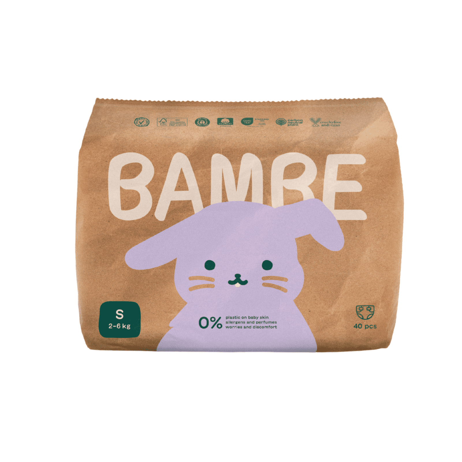 Bambe Ekoplenky - vel. S (2 - 6 kg) (40 ks) - vyrobeno v česku