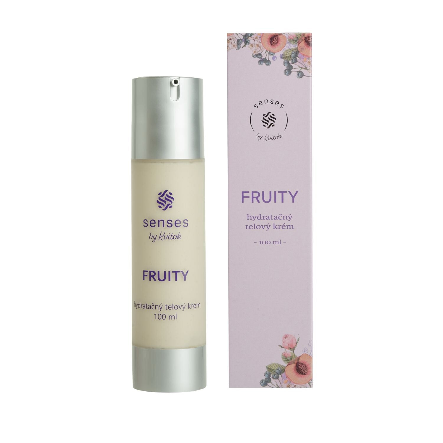 Kvitok Senses Hydratační tělový krém Fruity (100 ml) - s vůní malin, rybízu a vanilky