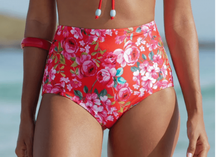 Plavkové kalhotky vysoké ANTIGEL (EBB0280-03), Barva červená, Velikost S