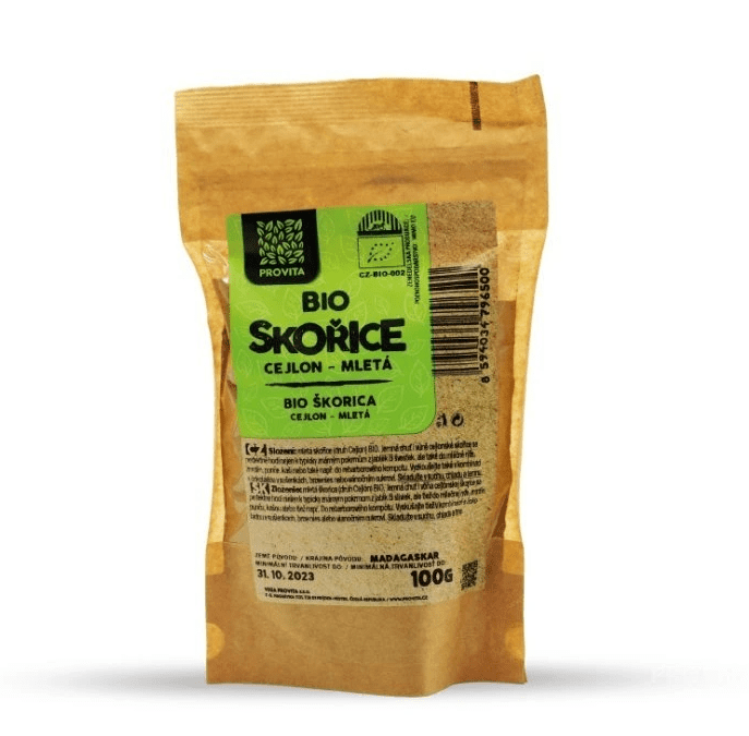 VEGA PROVITA s.r.o. KOŘENÍ Skořice cejlonská mletá BIO 100g 100g