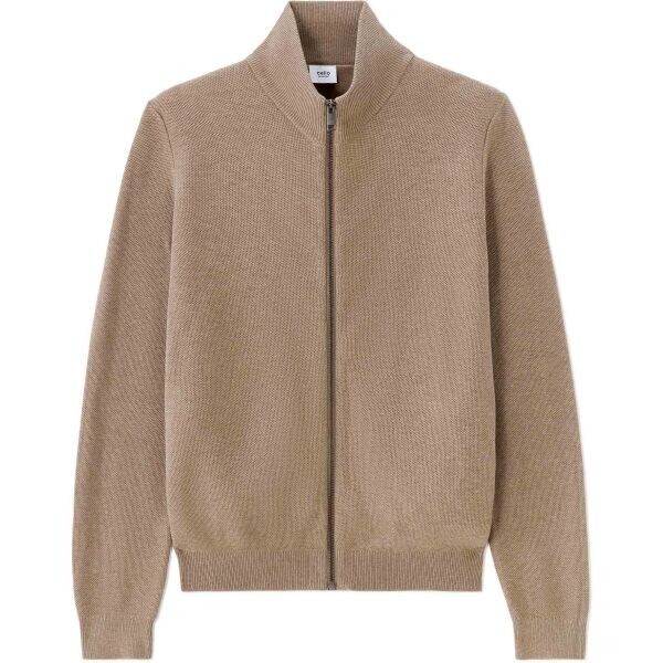 CELIO MELIMZIP Pánský svetr, béžová, velikost