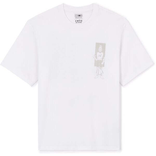 CELIO LLEHXH1 Pánské bavlněné tričko, bílá, velikost