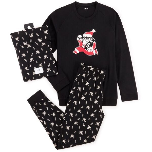 CELIO XJIPYVOLE Pánské pyžamo, černá, velikost