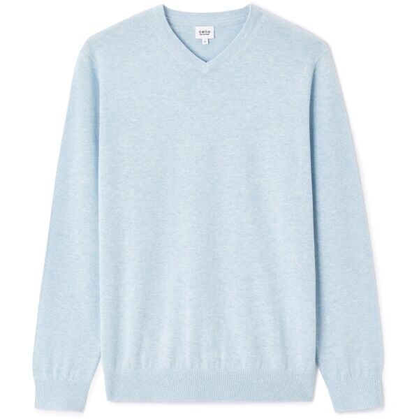 CELIO DECOTONV Pánský svetr, světle modrá, velikost