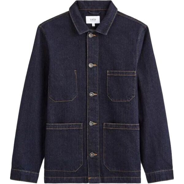 CELIO BUDENCAPS Pánská džínová bunda, tmavě modrá, velikost