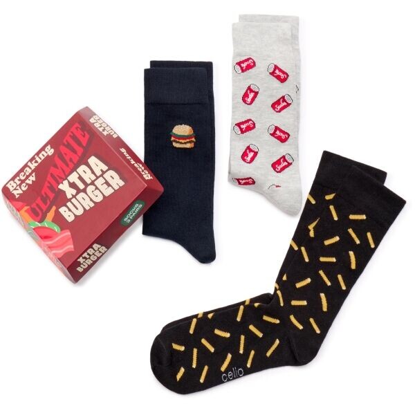 CELIO XMISOHAPPY Pánské ponožky v dárkovém balení, černá, velikost