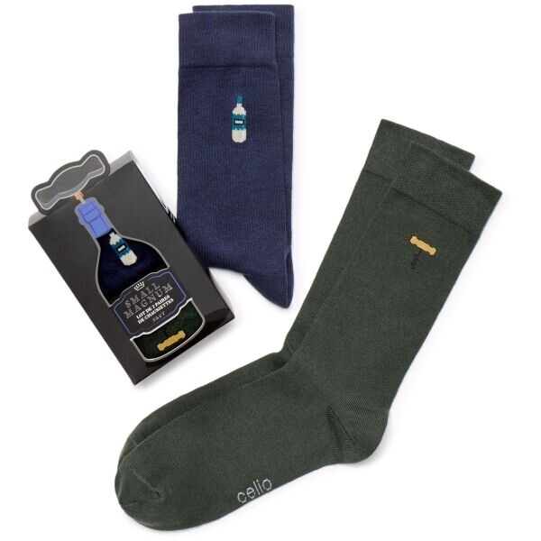 CELIO XMISOCHER Pánské ponožky v dárkovém balení, tmavě zelená, velikost