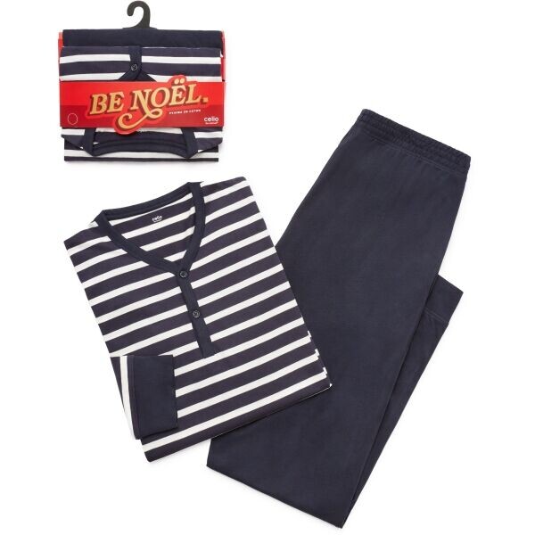 CELIO XMIPYMARIO Pánské pyžamo, tmavě modrá, velikost