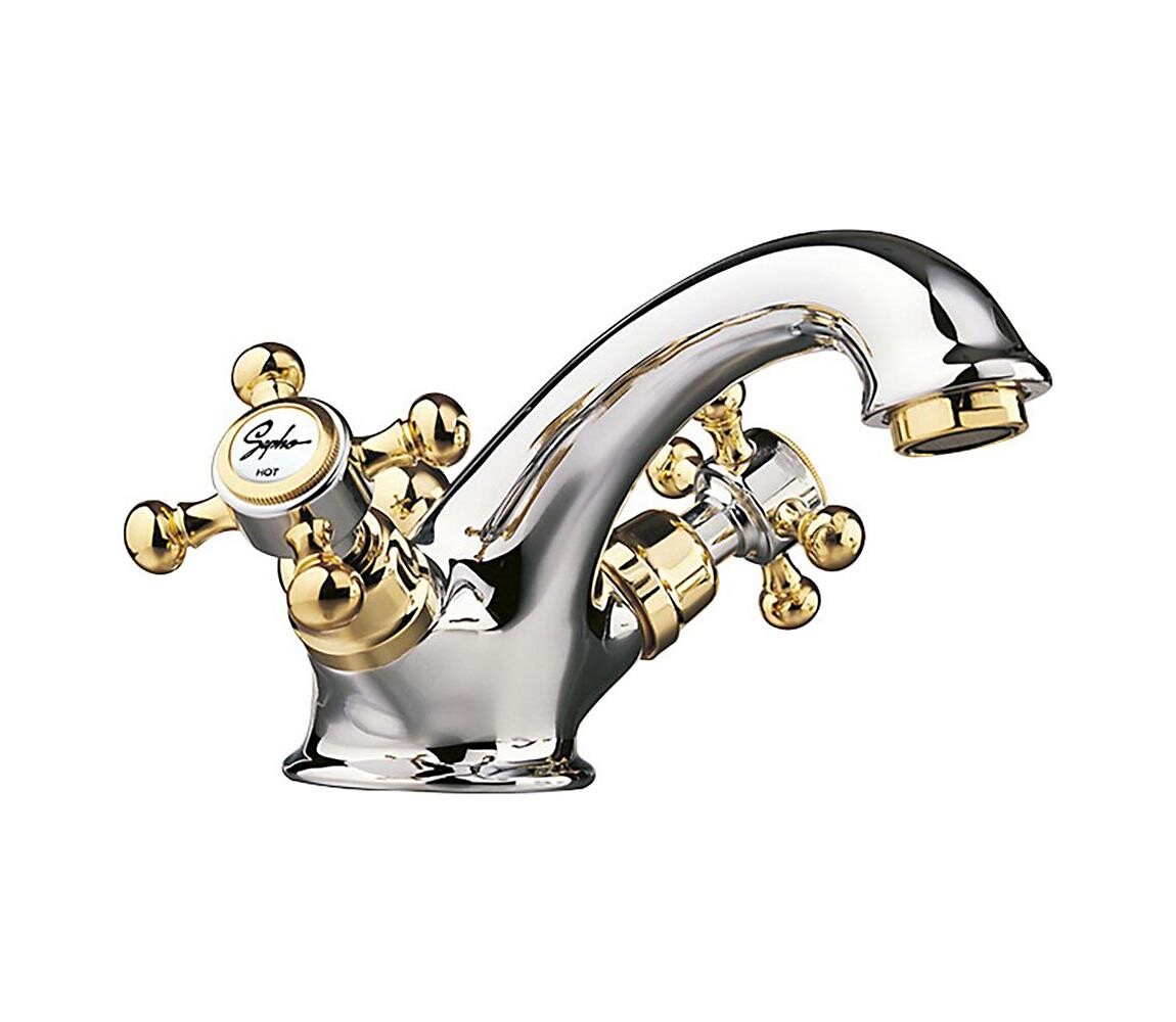 Sapho - Umyvadlová baterie s výpustí ANTEA zlatá 3172