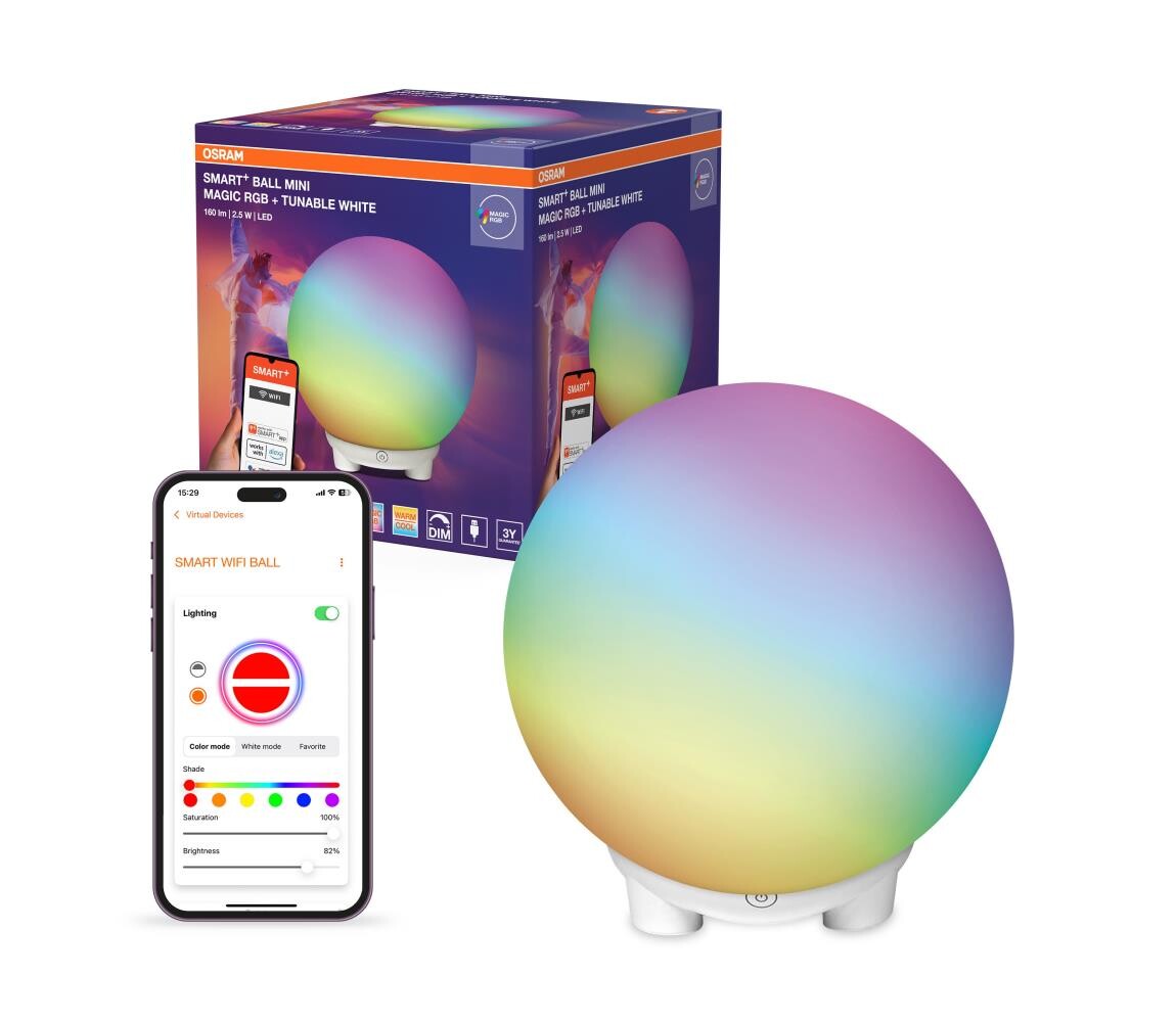Osram - LED RGBW Stmívatelná stolní lampa SMART+ MAGIC LED/2,5W/5V Wi-Fi 4099854475825