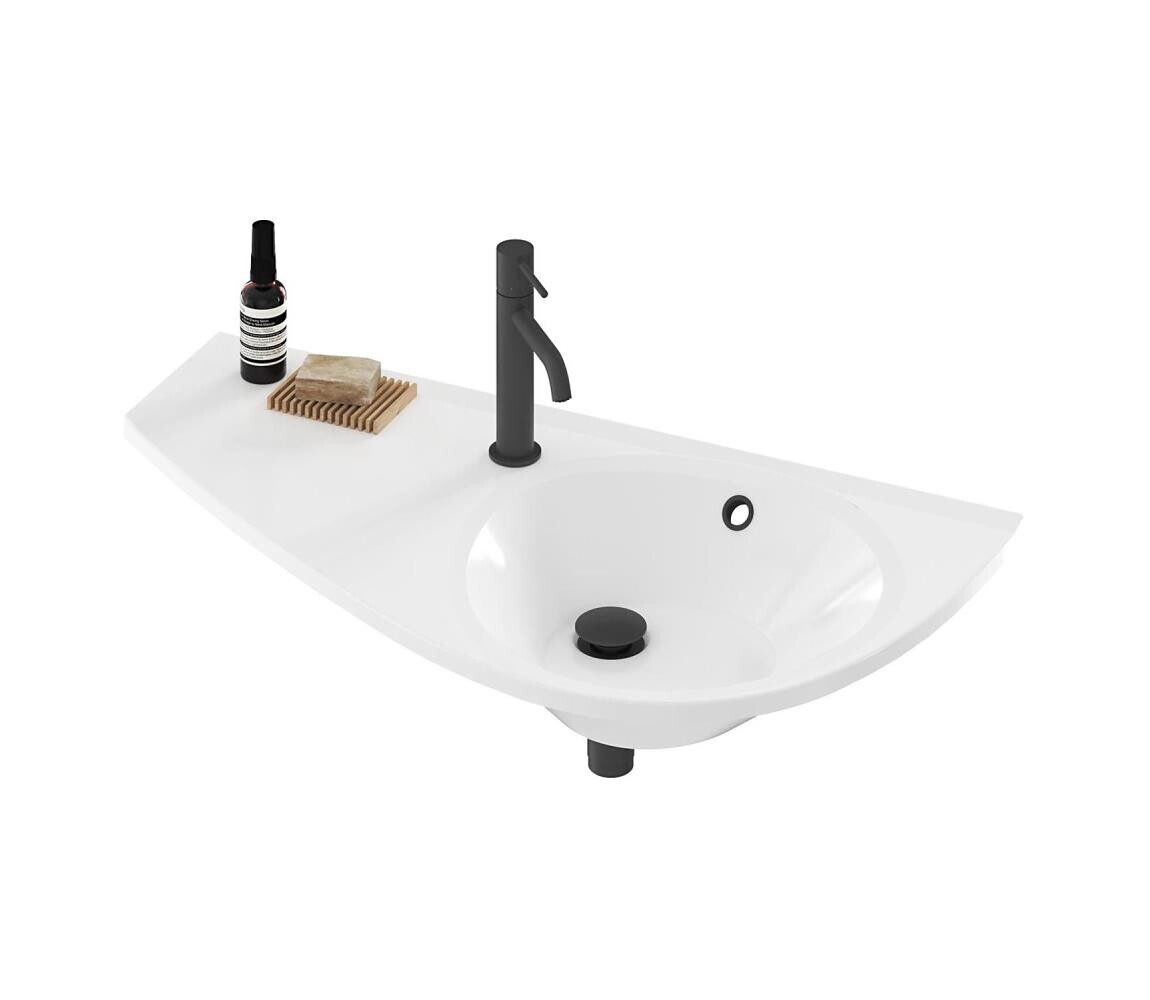 Ravak XJ1L1100000 - Závěsné umyvadlo AVOCADO 85x45 cm litý mramor/bílá XJ1L1100000