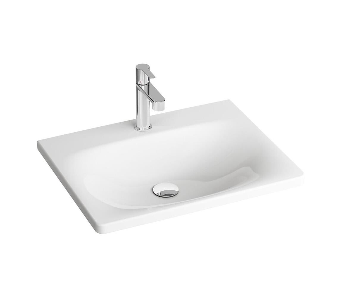 Ravak XJX01260000 - Zápustné umyvadlo BALANCE 60x46,5 cm keramika/bílá XJX01260000