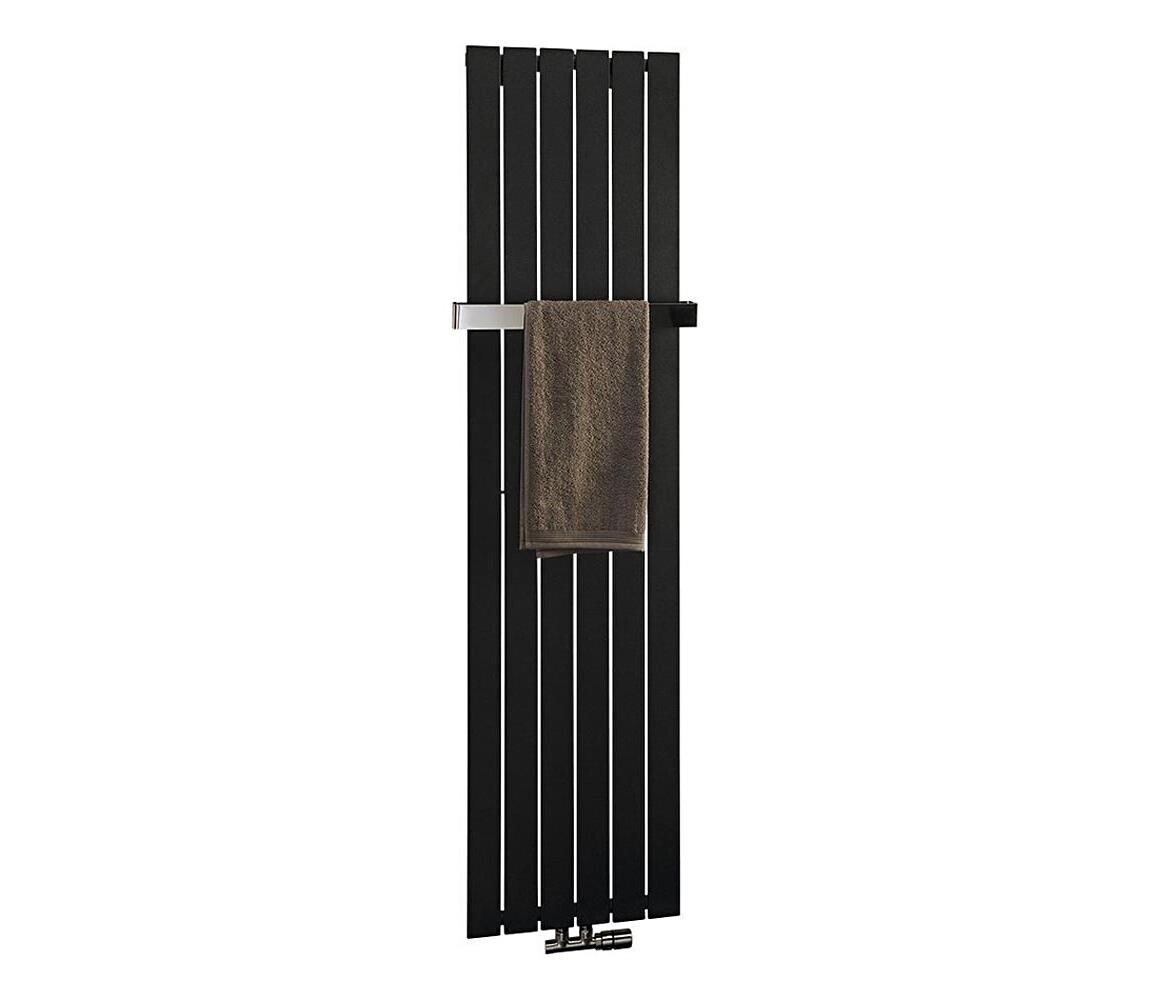Sapho - Koupelnový radiátor COLONNA 910W/230V 45x180 cm černá IR147