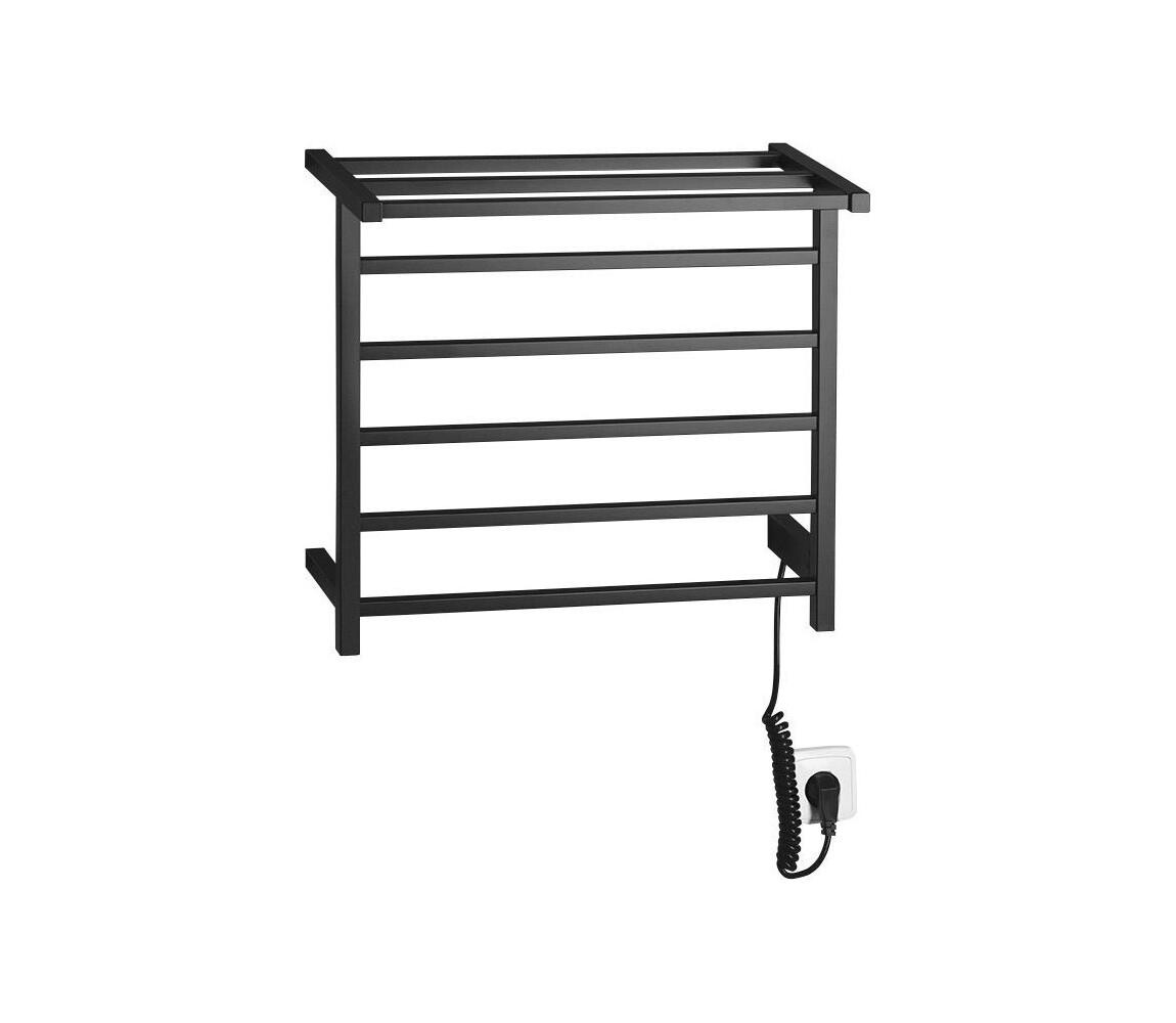 Sapho - Elektrický sušák na ručníky ELZOR 60W/230V 47x50 cm matná černá EB510
