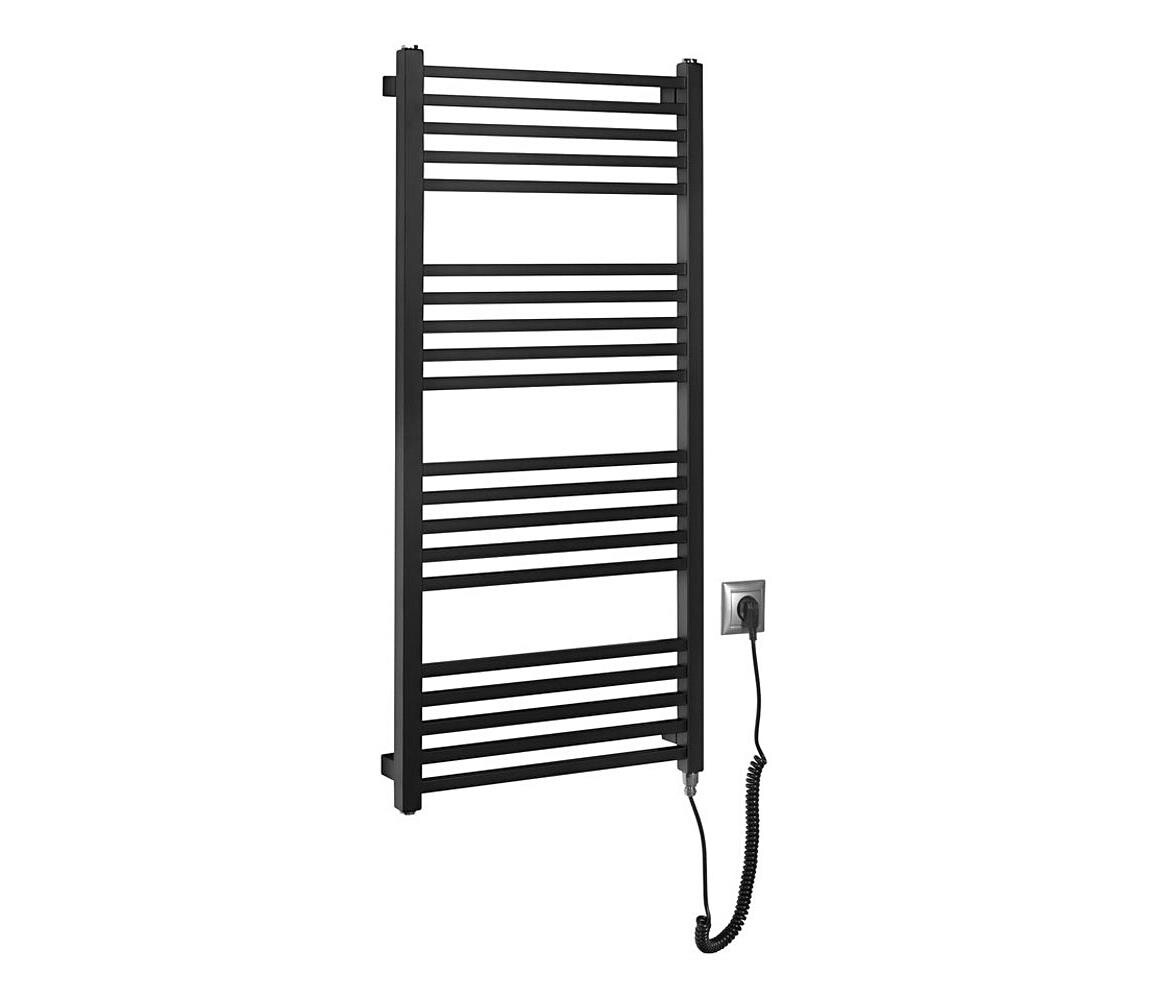 Sapho - Elektrický sušák na ručníky METRO-E 400W/230V 50x106 cm matná černá ME410B