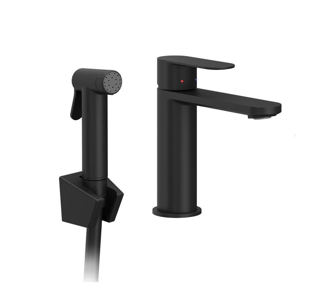 Ravak X070462 - Umyvadlová baterie s bidetovou sprškou CHROME černá X070462