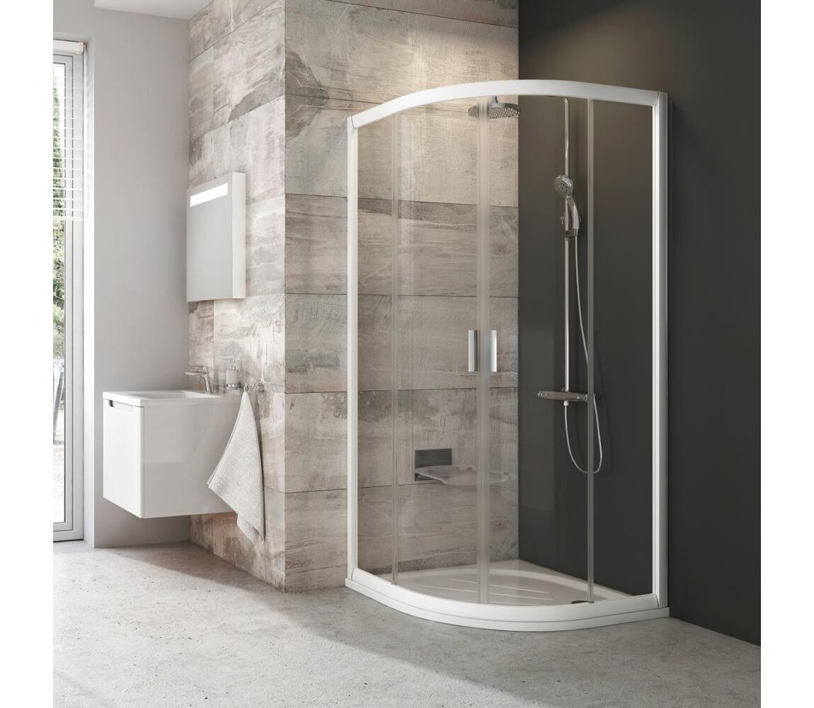 Ravak 3B270100Z1 - Sprchový kout čtyřdílný čtvrtkruhový BLIX 90x90 cm bílá 3B270100Z1