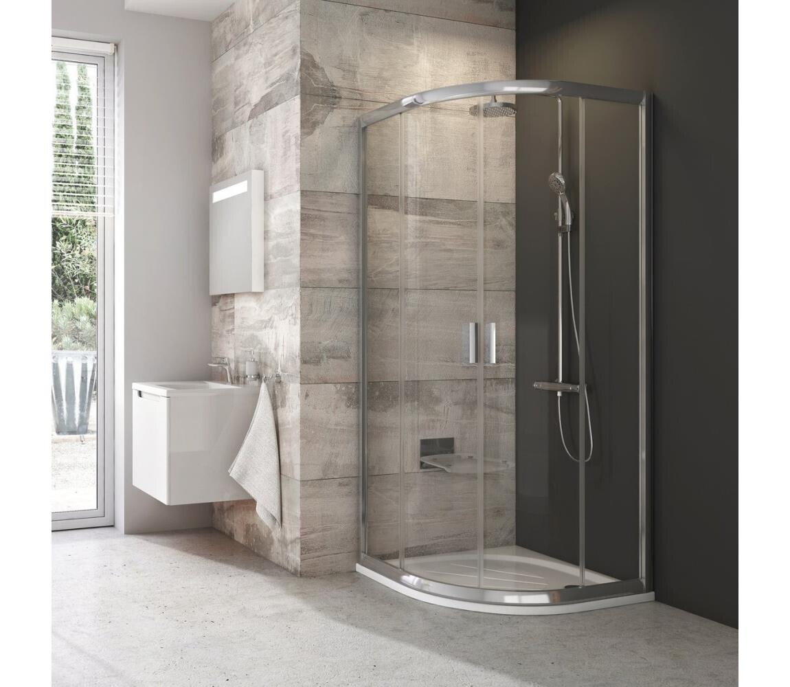Ravak 3B270C00Z1B-Sprchový kout čtyřdílný čtvrtkruhový BLIX 90x90cm lesklý chrom 3B270C00Z1B