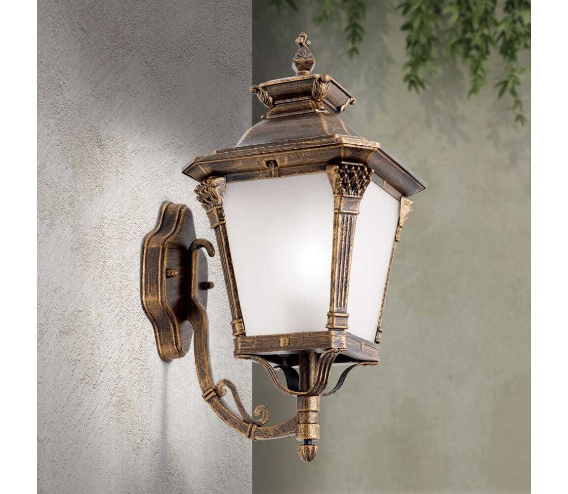 Orion - Venkovní nástěnná lampa AIKO 1xE27/60W/230V IP23 bronz/patina AL 11-1138/1 Patina/aufwärts