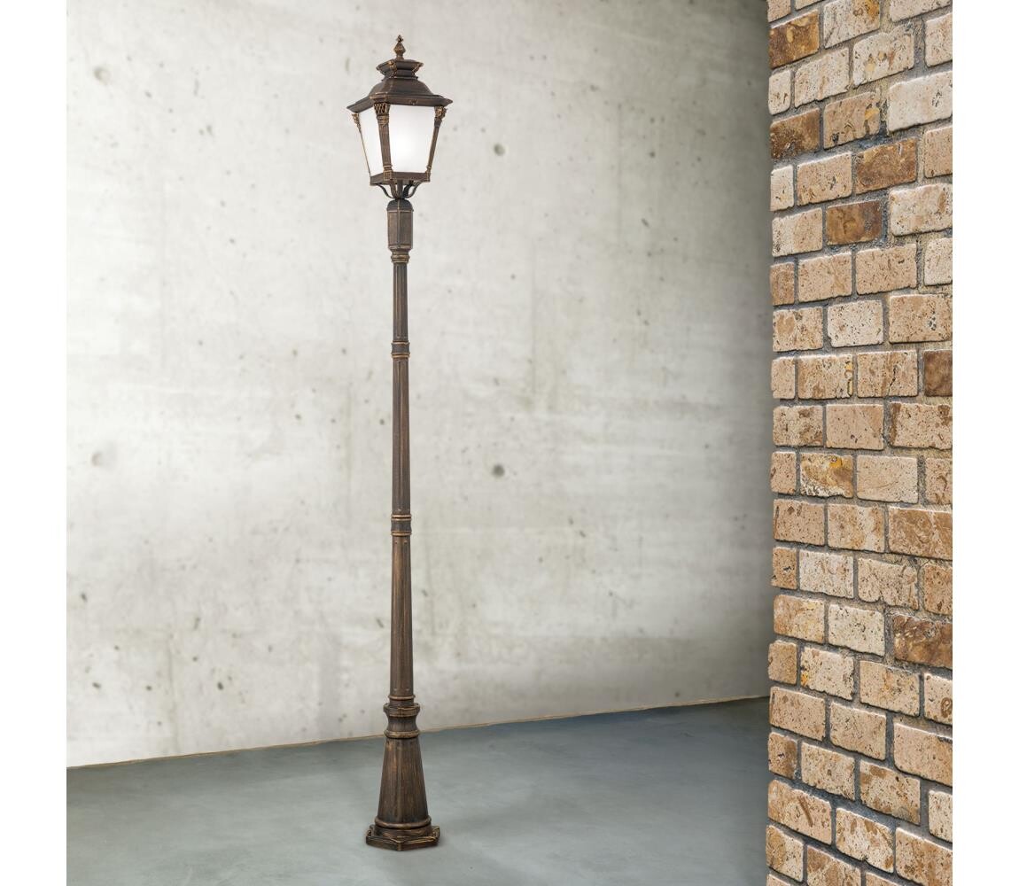 Orion - Venkovní lampa AIKO 1xE27/60W/230V 240 cm IP23 bronz/patina AL 11-1141/1 Patina