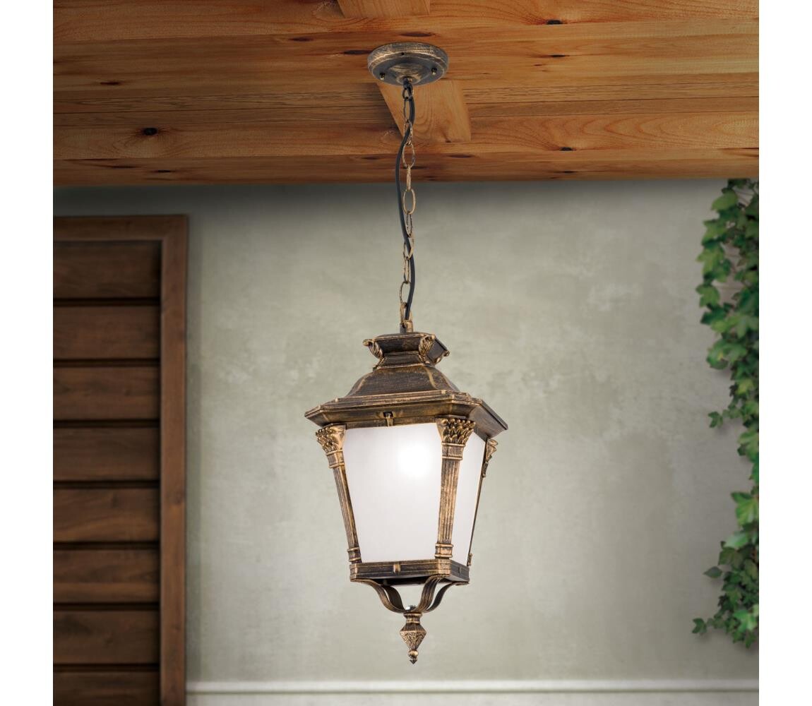 Orion - Venkovní závěsné svítidlo AIKO 1xE27/60W/230V IP23 bronz/patina AL 11-1142/1 Patina