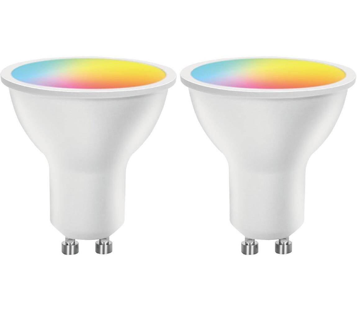 B.V. SADA 2x LED RGBW Stmív. žárovka GU10/6,5W/230V 2700-6500K Wi-Fi -