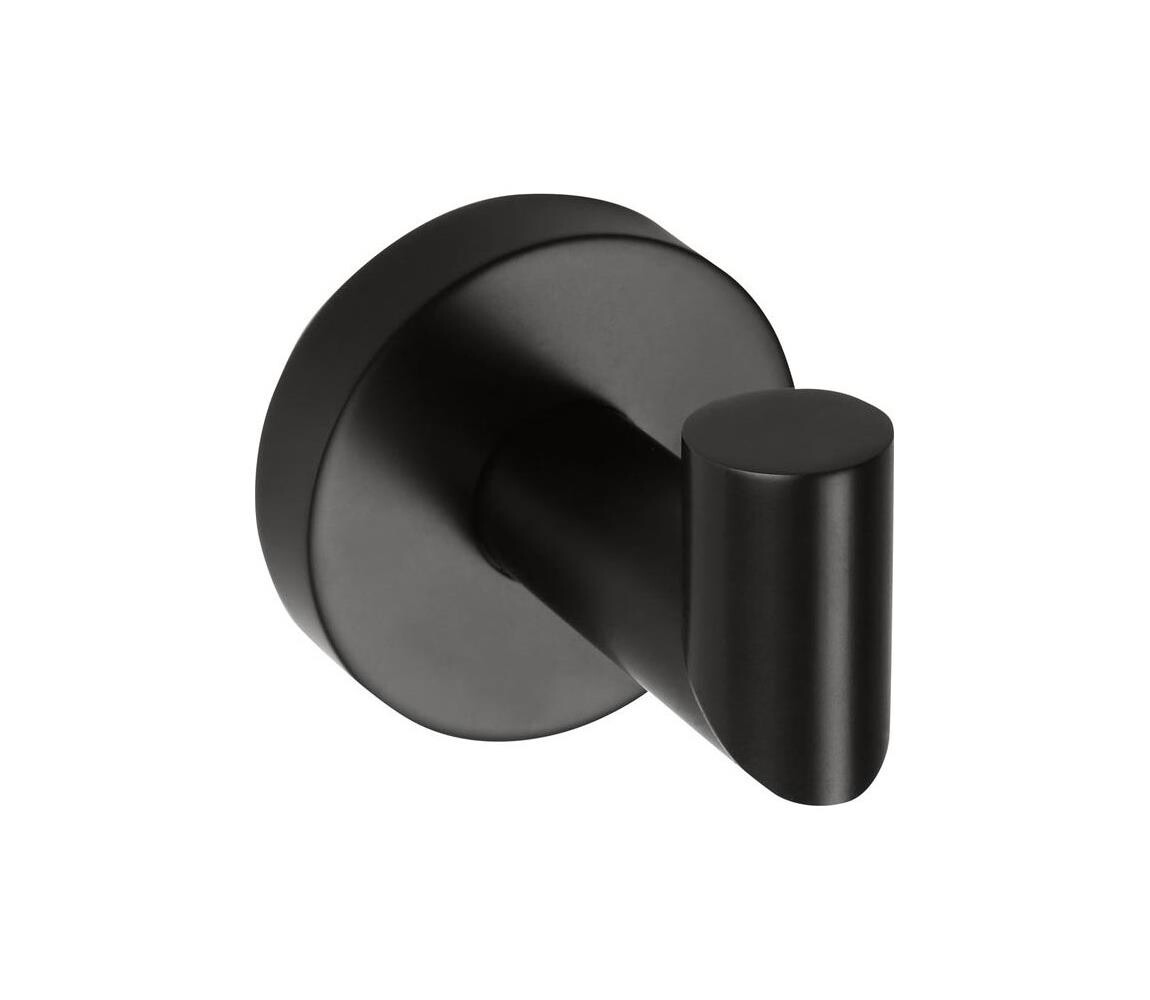 Sapho - Nástěnný háček X-ROUND 5,5x6,5 cm černá XR208B