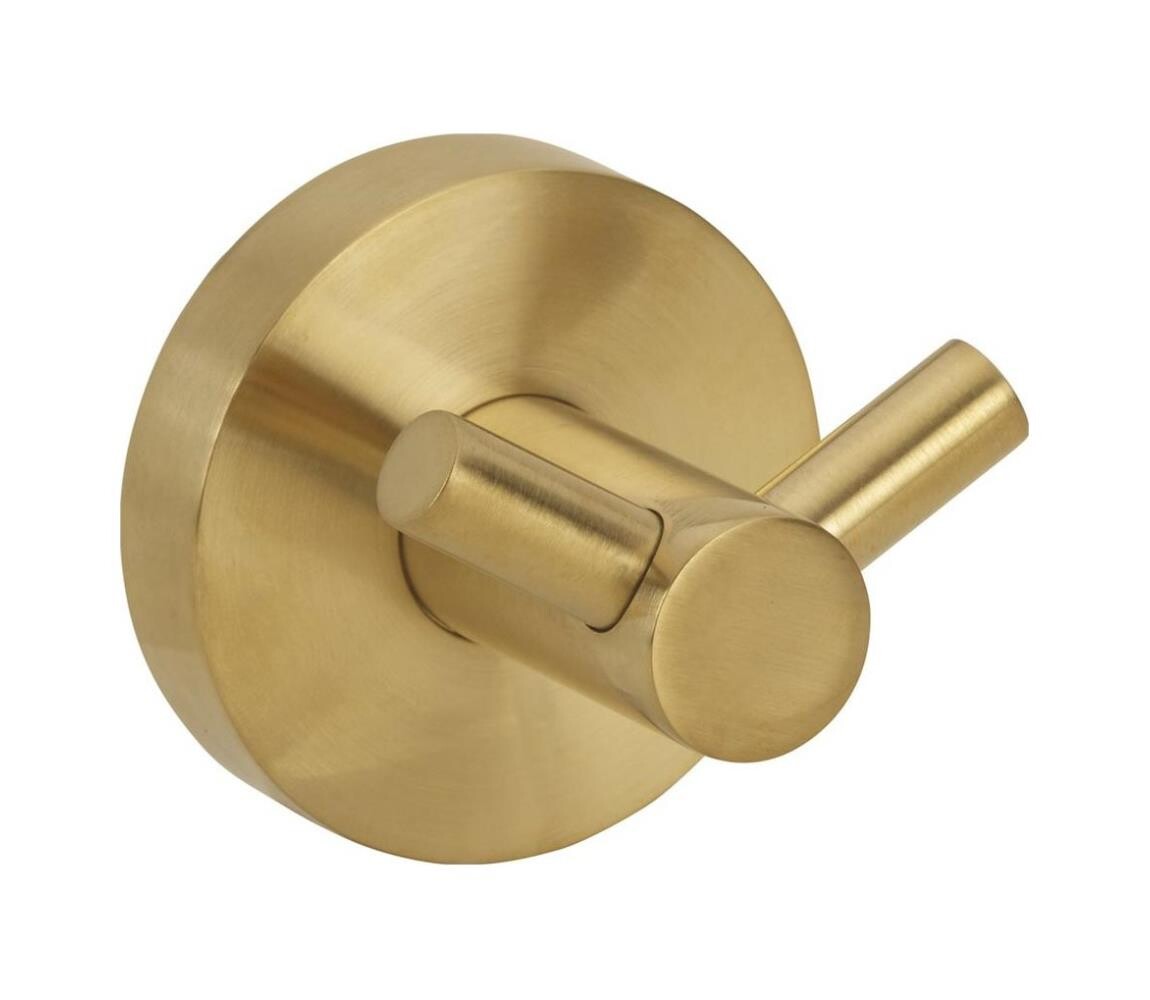 Sapho - Dvojitý nástěnný háček X-ROUND 5,5x5 cm zlatá XR202GB