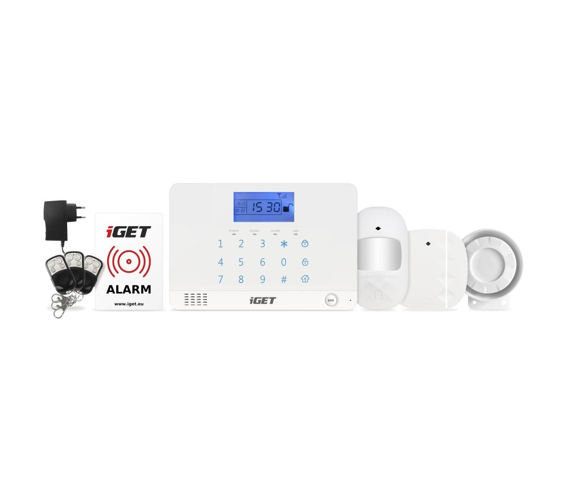 iGET 75020106 - Inteligentní bezdrátový zabezpečovací systém GSM 75020106