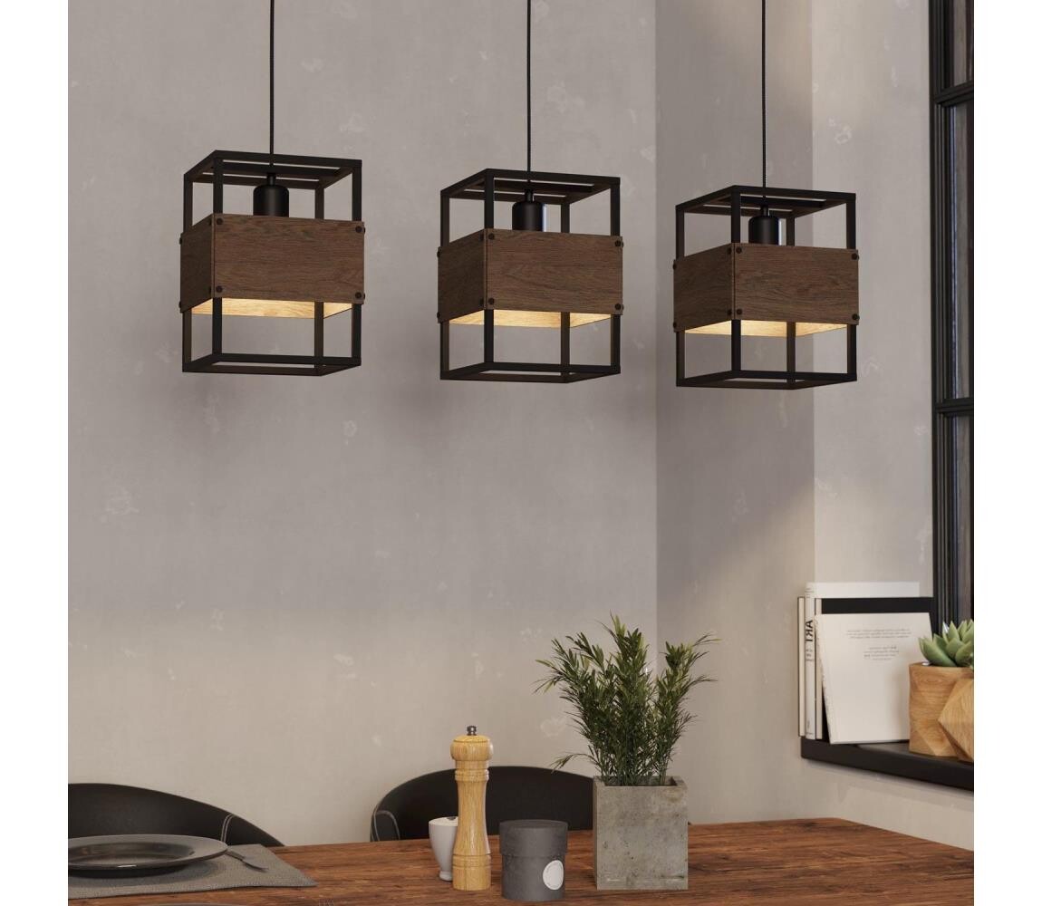 Eglo 43805 - Lustr na lanku EVESHAM 3xE27/40W/230V 43805