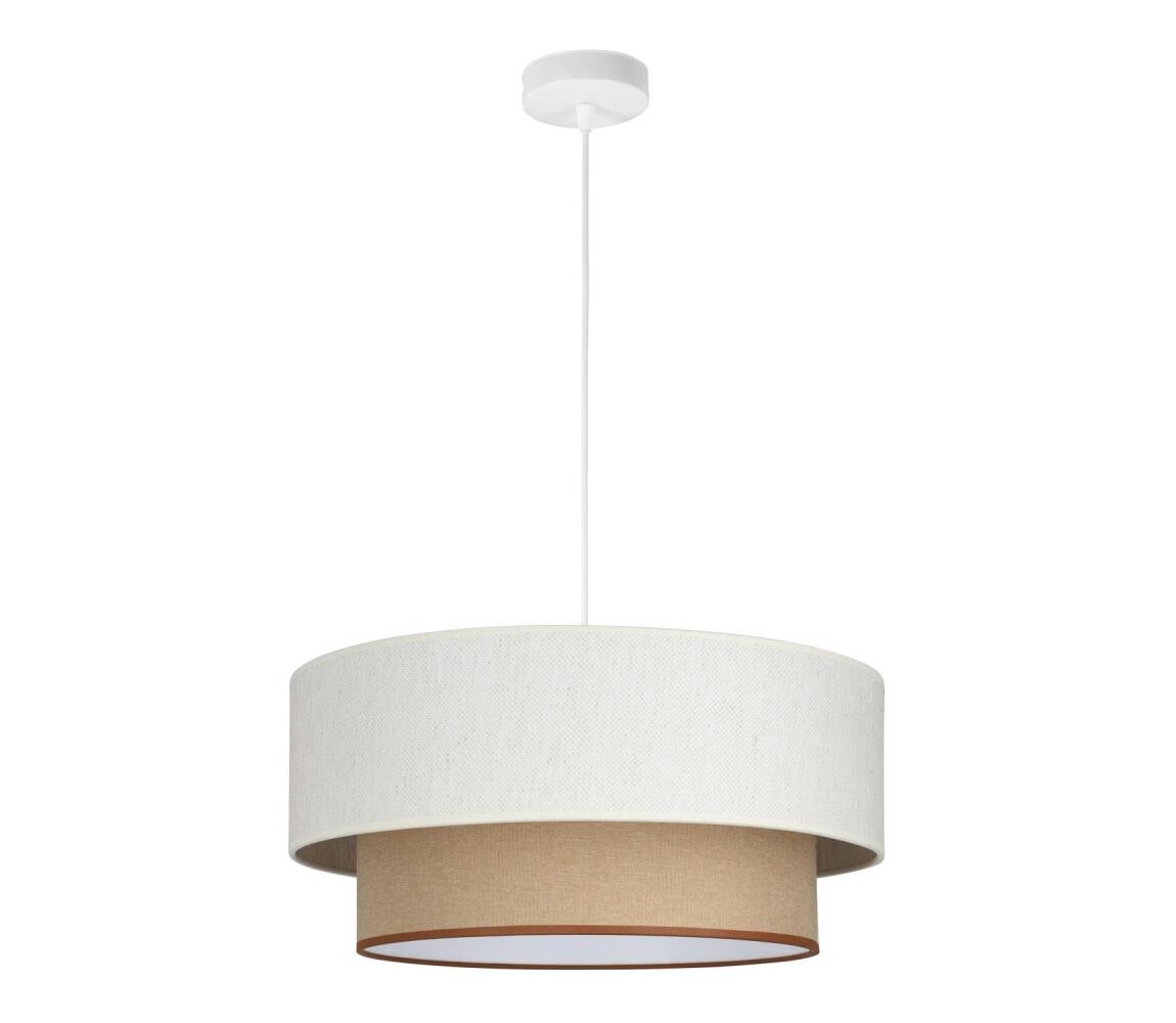 Lustr na lanku NATIA 1xE27/60W/230V bílá/hnědá H0234