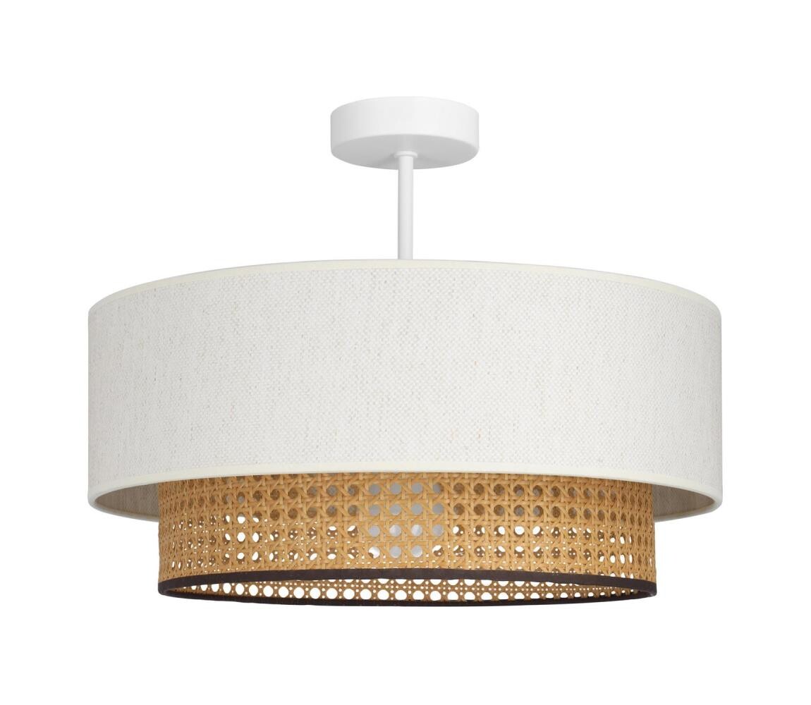 Přisazený lustr NATIA 1xE27/60W/230V bílá/hnědá H0239