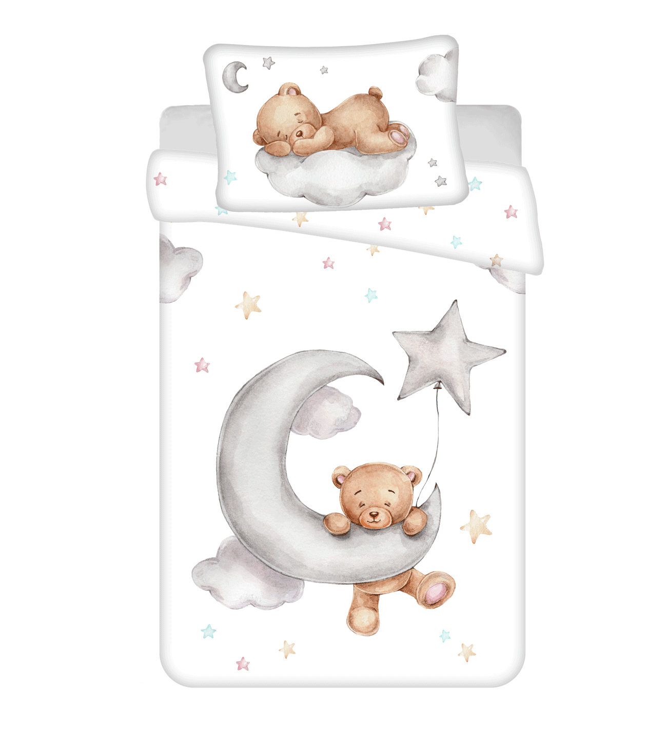 Jerry Fabrics Povlečení do postýlky 100x135 + 40x60 cm - Medvídek 